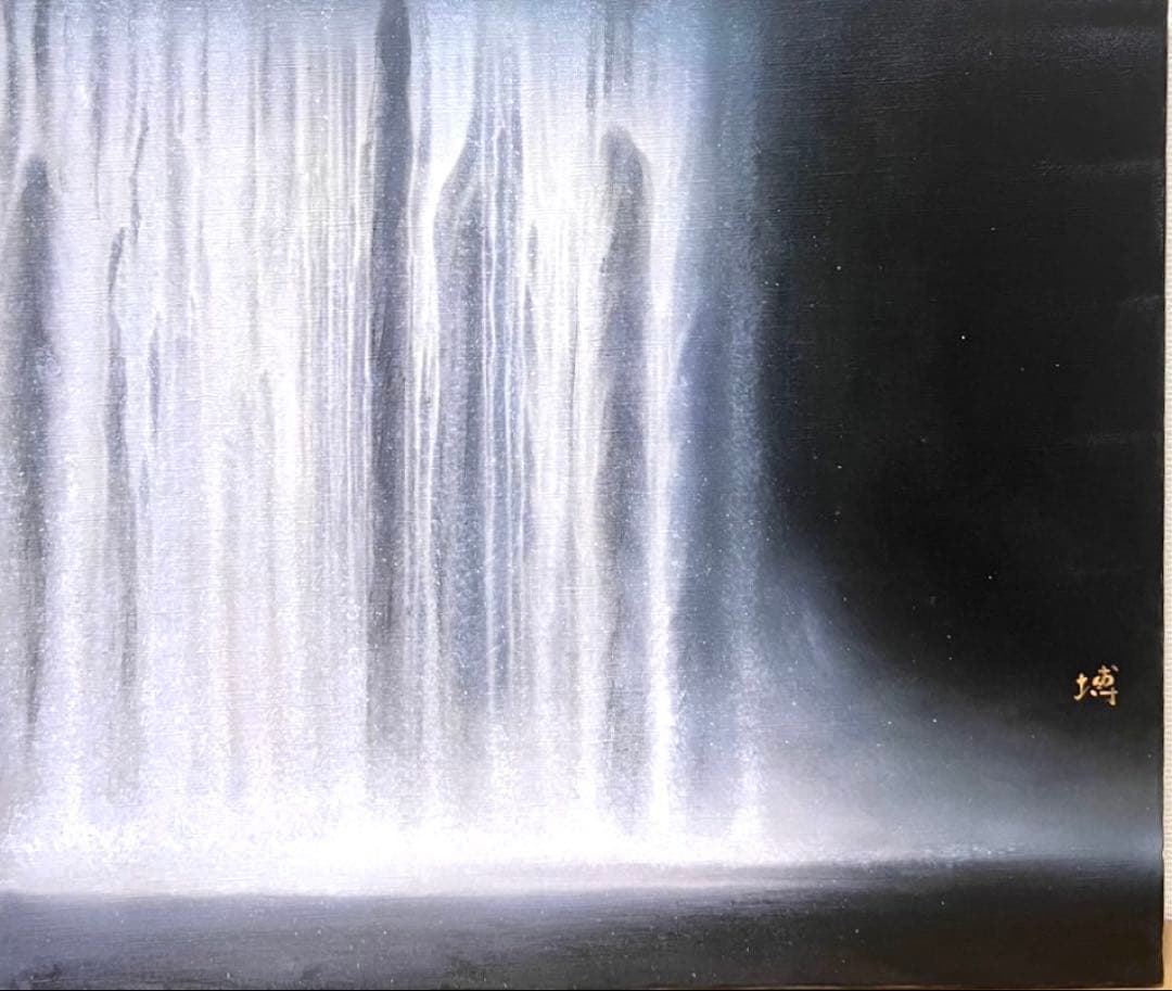 SALE【F6号】岡本太郎（未来を見た）手描き/表裏サイン有り/油彩/裏シール有