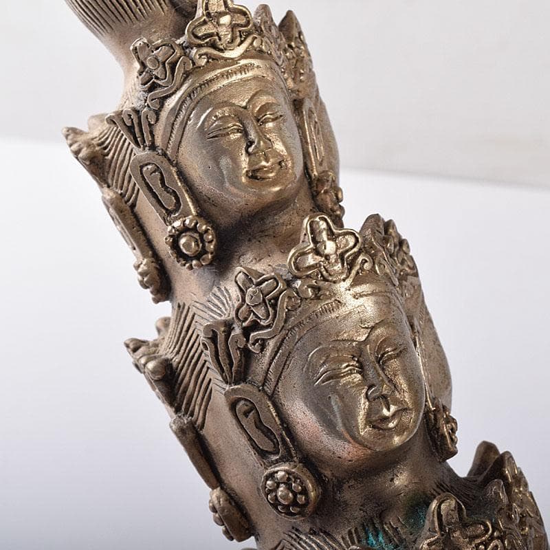 仏教美術　古銅青銅　十一面観音菩薩像　仏像　置物　C　7798