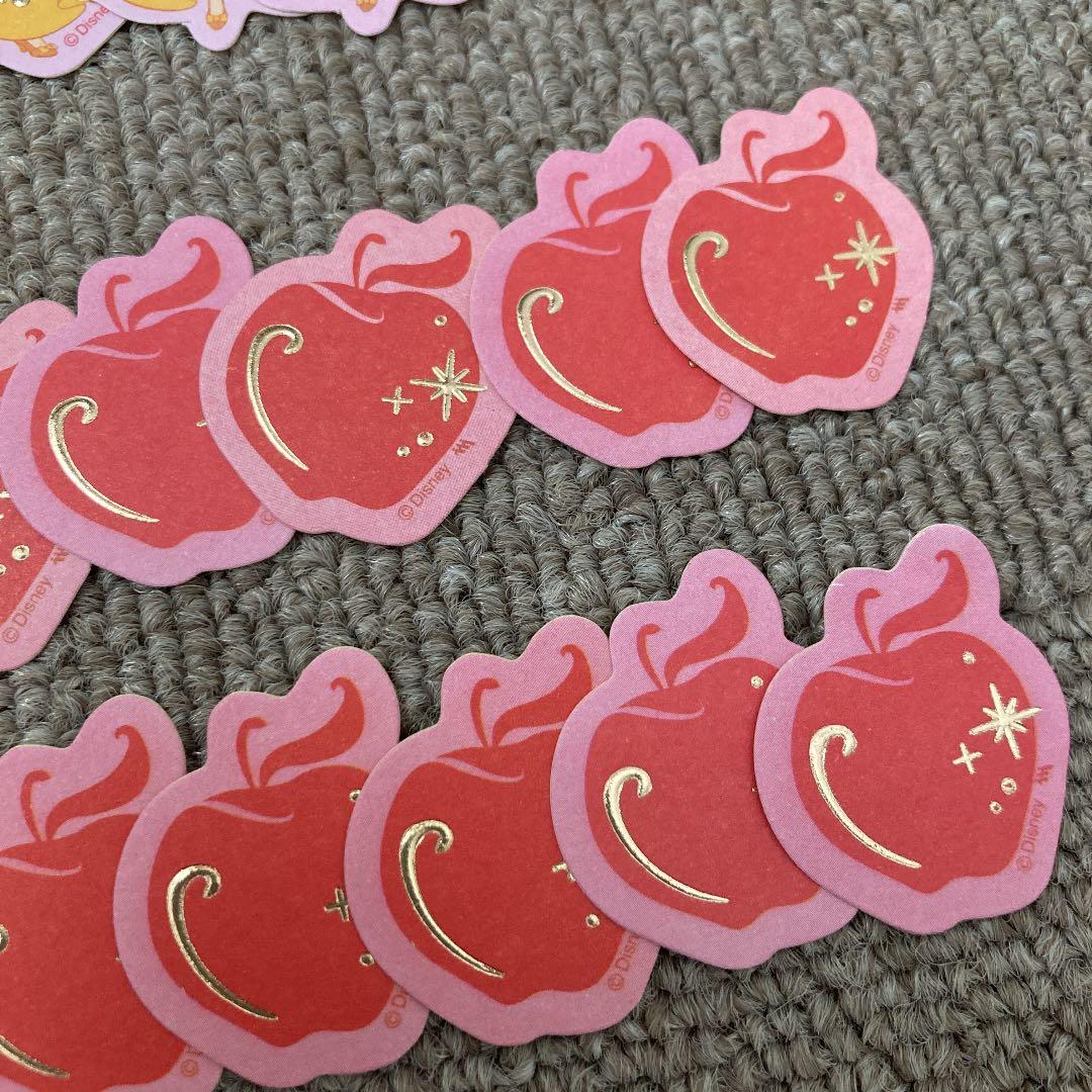 確認用♫プリンセス フレークシール 40枚 白雪姫 ゴールド ステッカー