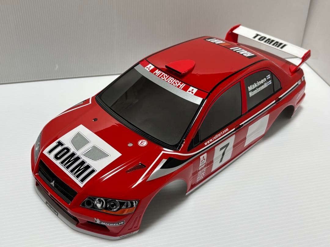 タミヤ 1/10 三菱ランサーエボリューションVII WRCボディ