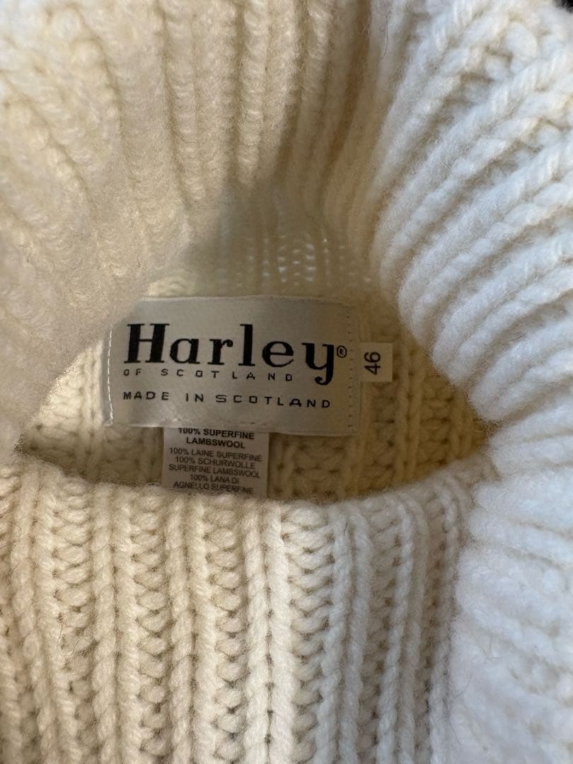 メンズの大きいサイズ ニットタートルセーター ハーレーオブスコットランド