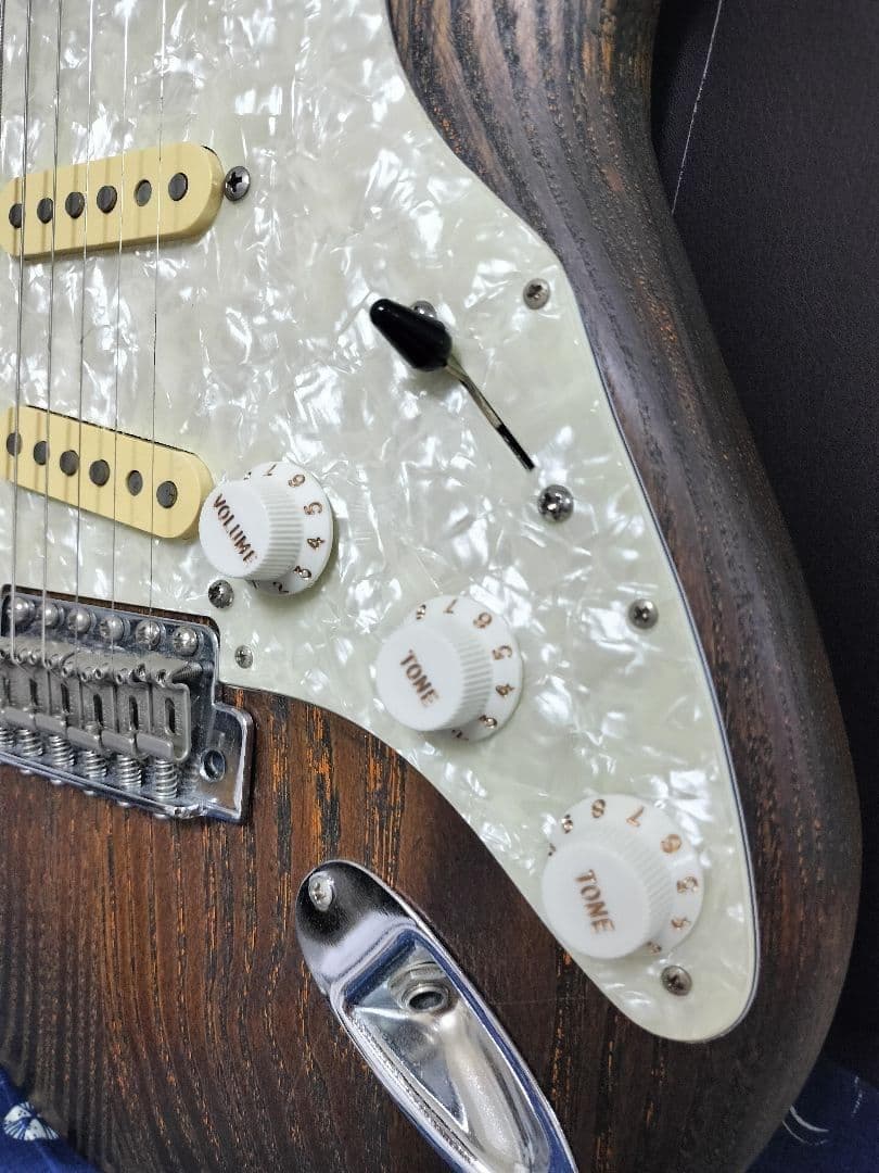 オリジナル エレキギター オイルフィニッシュ ギグバック付き