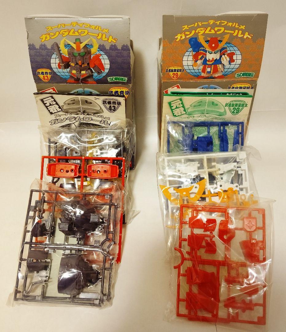 【未組立】元祖SDガンダム　SDガンダム戦国伝　武者駄舞留精太頑駄無等4点セット