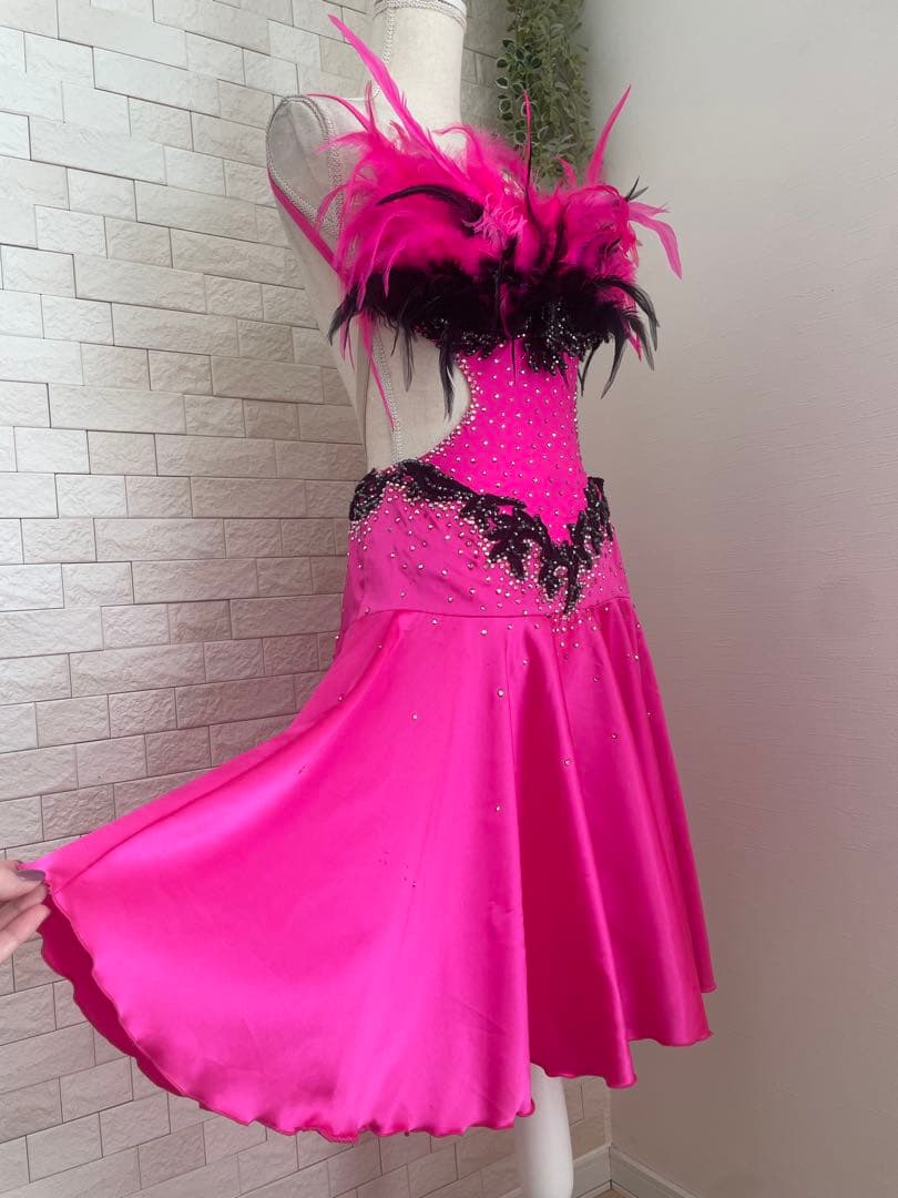 社交ダンス【TAKADANCE】ラテンドレス　タカダンドレス　ピンク