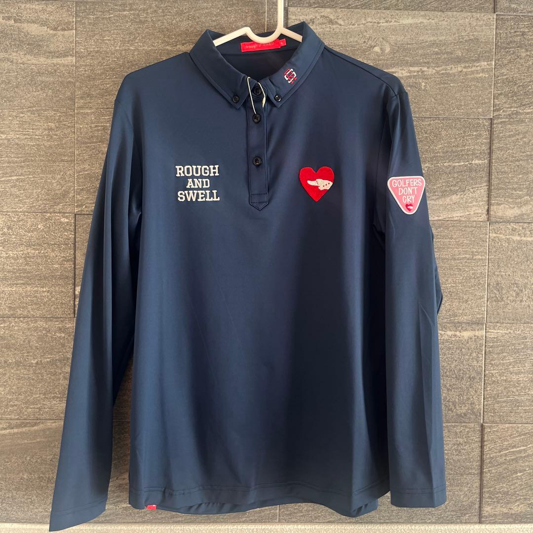 新品★ROUGH AND SWELL ネイビー 長袖シャツ