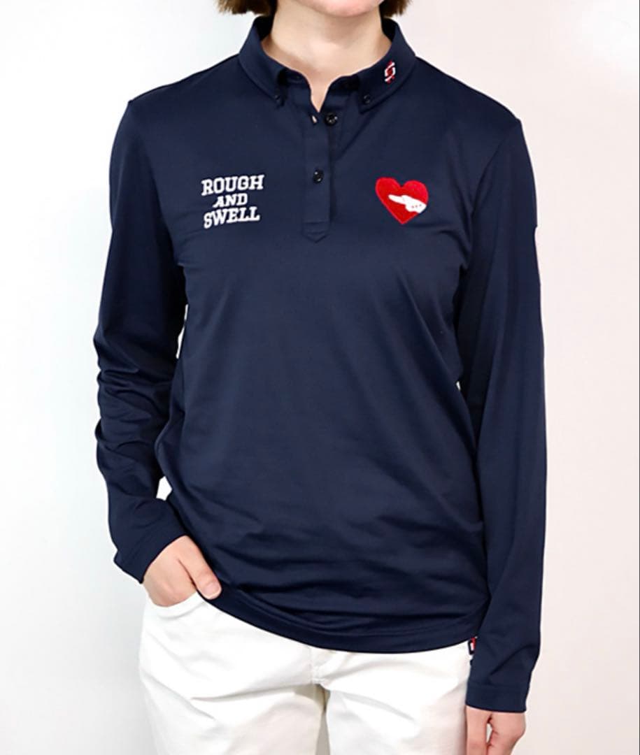 新品★ROUGH AND SWELL ネイビー 長袖シャツ
