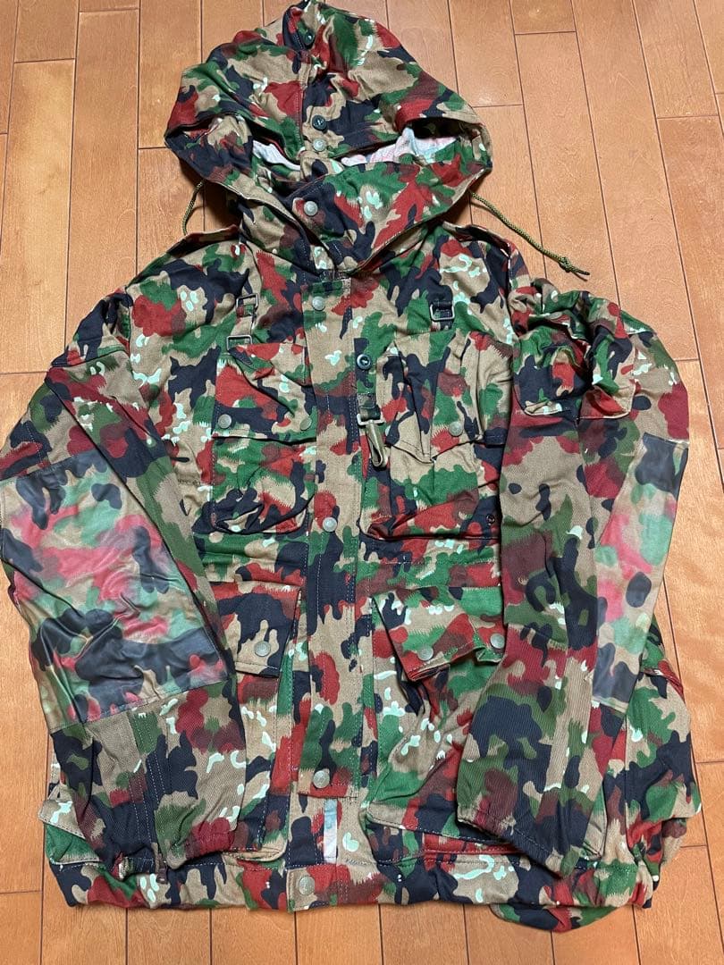 実物　スイス軍　ミリタリー ジャケット　パンツ　上下セット　サバゲー