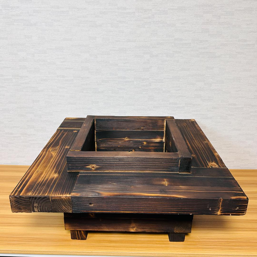 オバリサイン 「IRORI」 トドマツ製 囲炉裏テーブル 正方形