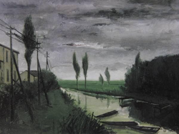 ベルナール・ビュッフェ、「La riviere」、希少画集の額装画、人気作品