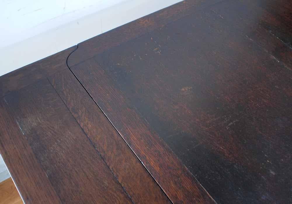 英国アンティーク オーク材 ドローリーフテーブル BROUGH BROS LTD