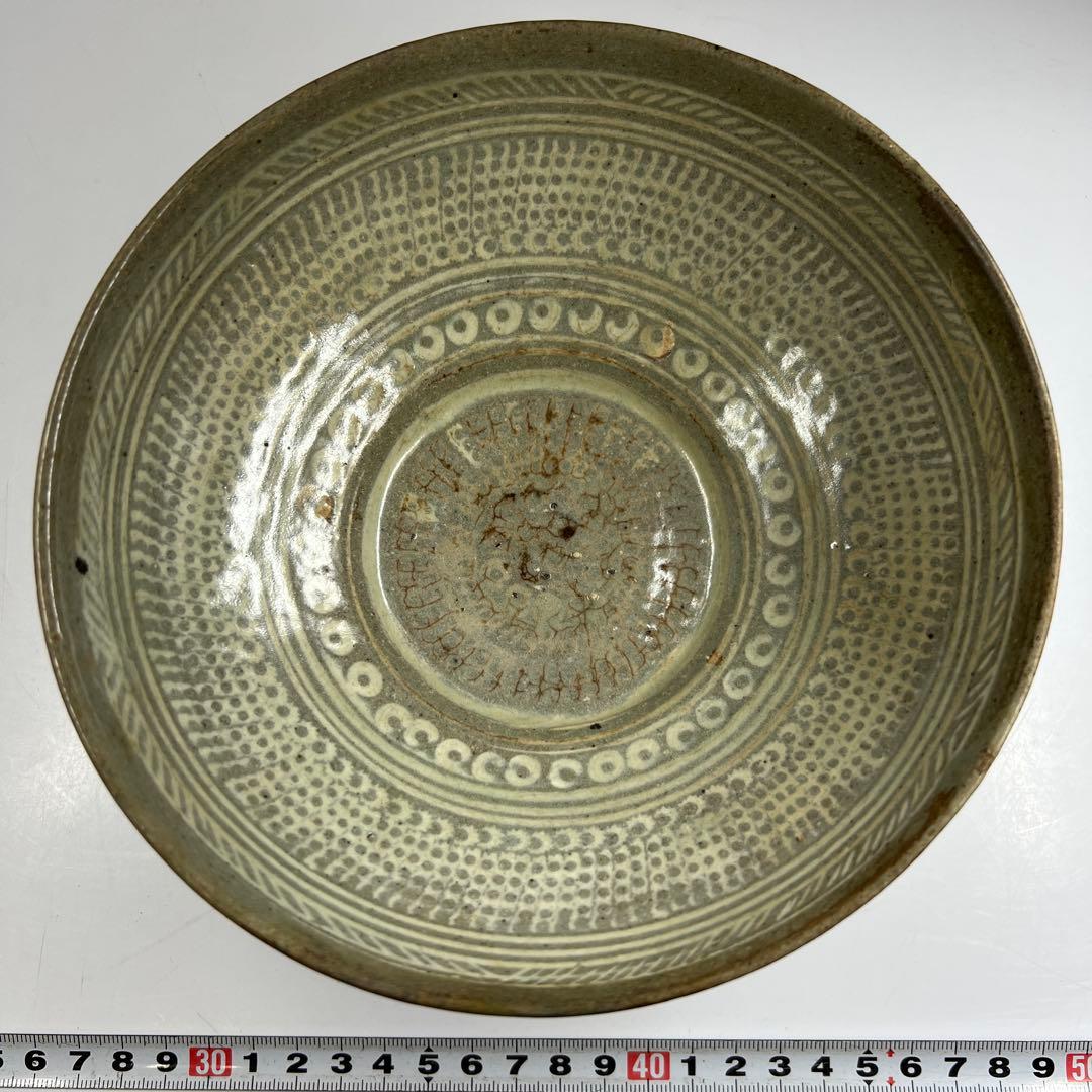 16世紀三島高麗白泥象嵌鉢　木箱付　幅約17.5㎝東Y7-0609⭐︎2Fトニサニ