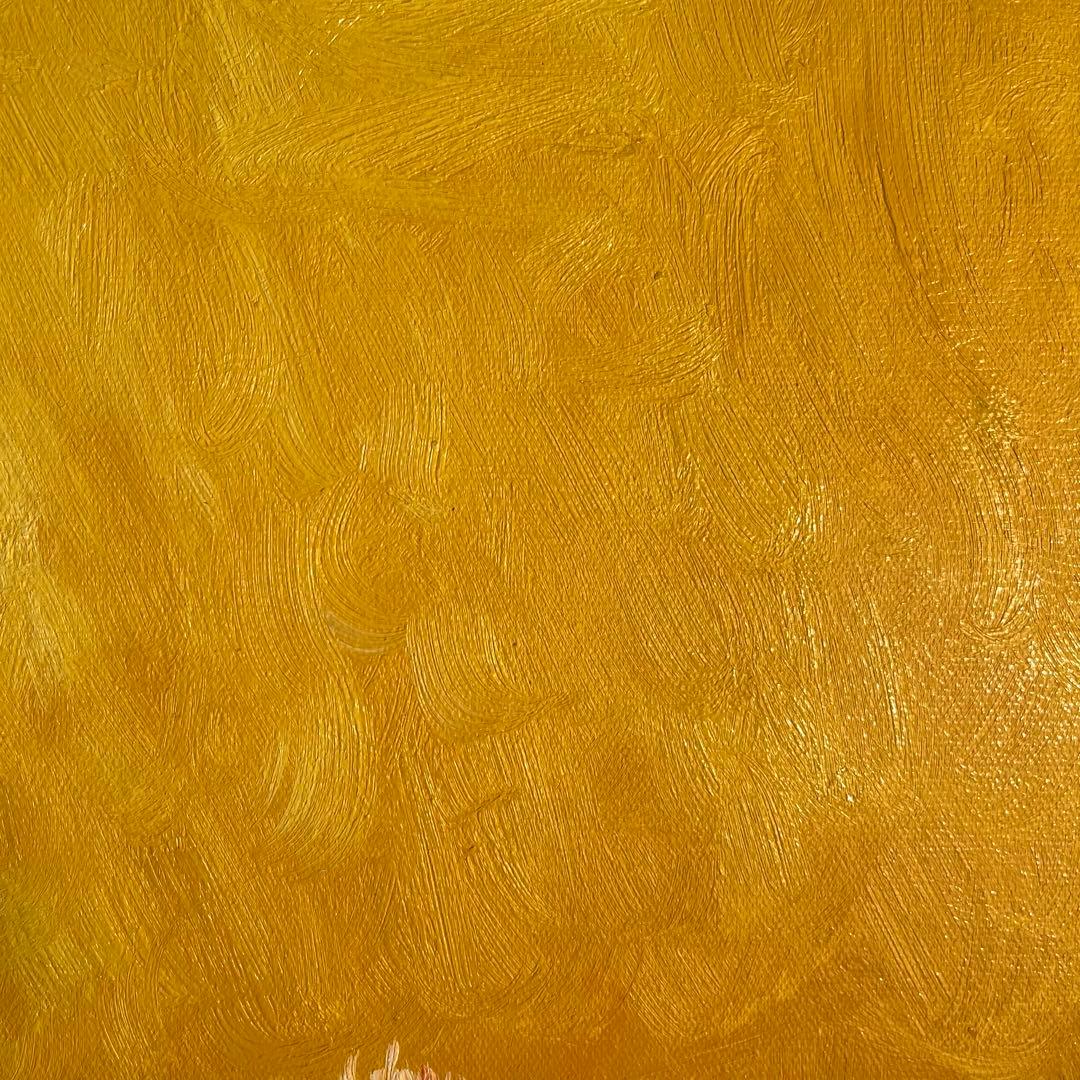 ★秀作★ 手書き油絵 クロード・モネ 睡蓮 黄金色 肉筆絵画 額付き 油彩画