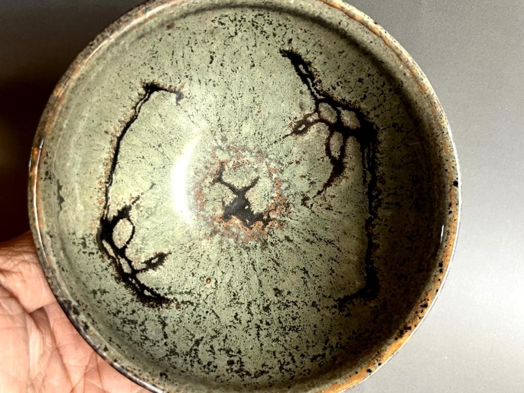 茶碗■茶人放出品！ 玳玻中国天目茶碗 宗 古茶碗 古玩 唐物 時代物 骨董品■