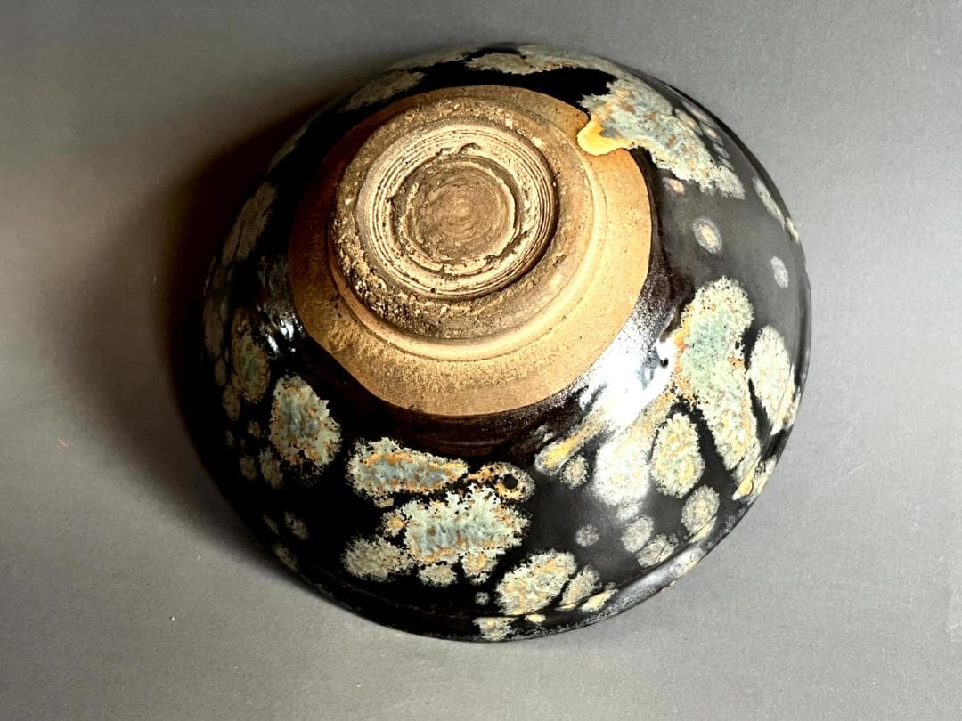 茶碗■茶人放出品！ 玳玻中国天目茶碗 宗 古茶碗 古玩 唐物 時代物 骨董品■