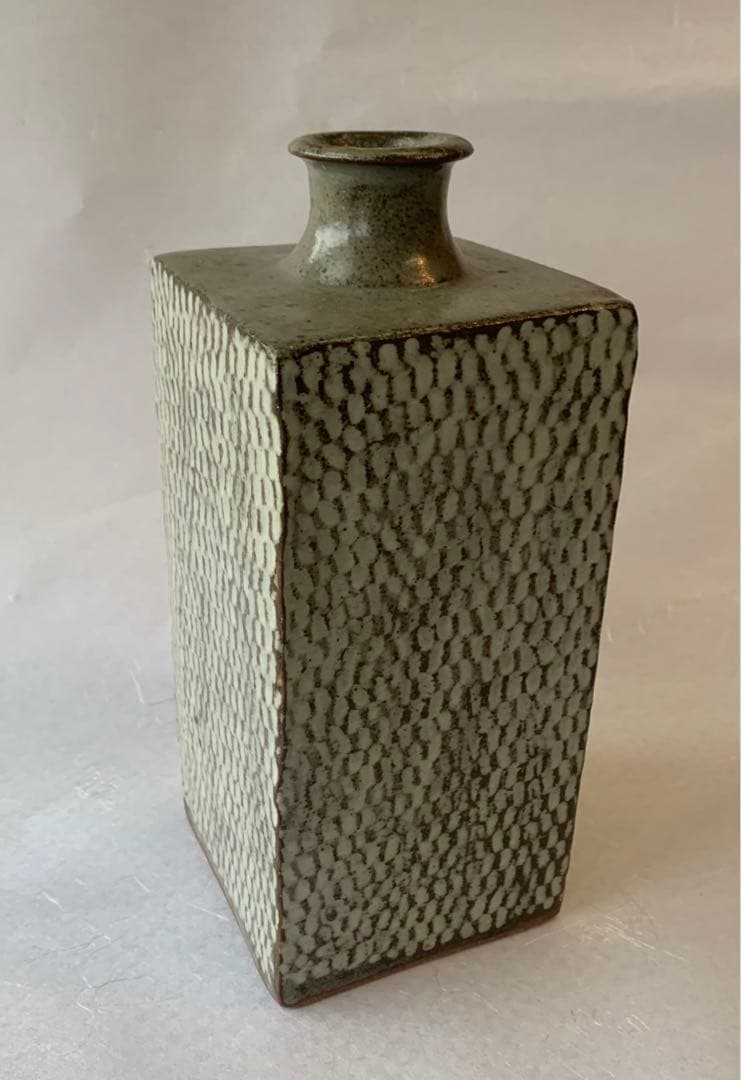 人間国宝　島岡達三　象嵌方壺　共箱