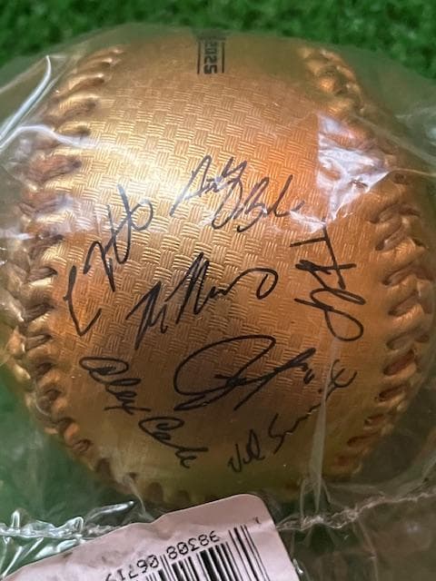 大谷翔平2025限定WSチャンピオン記念サイン入GOLDボールローリング社製