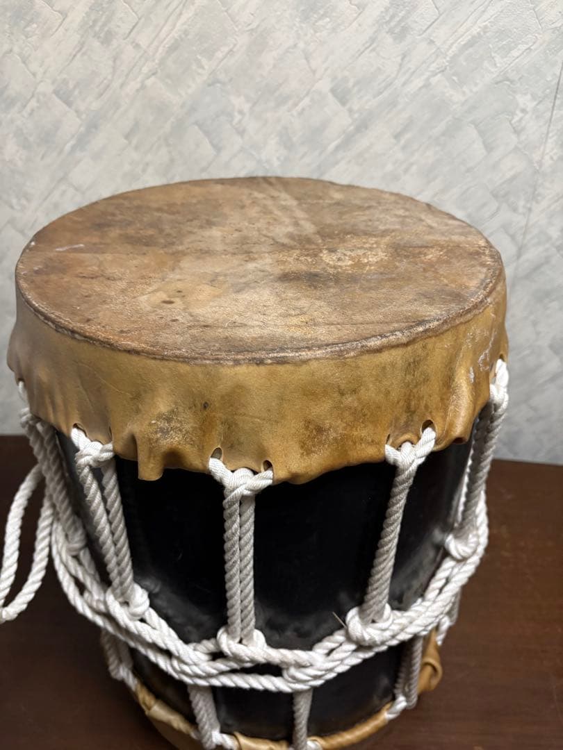 和太鼓 木製 円筒形 皮製