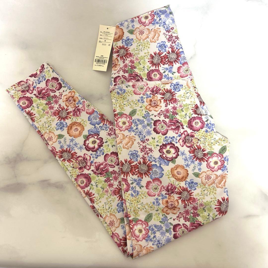 【未使用】SUKALA エンブロイダリープリントレギンス　Mサイズ