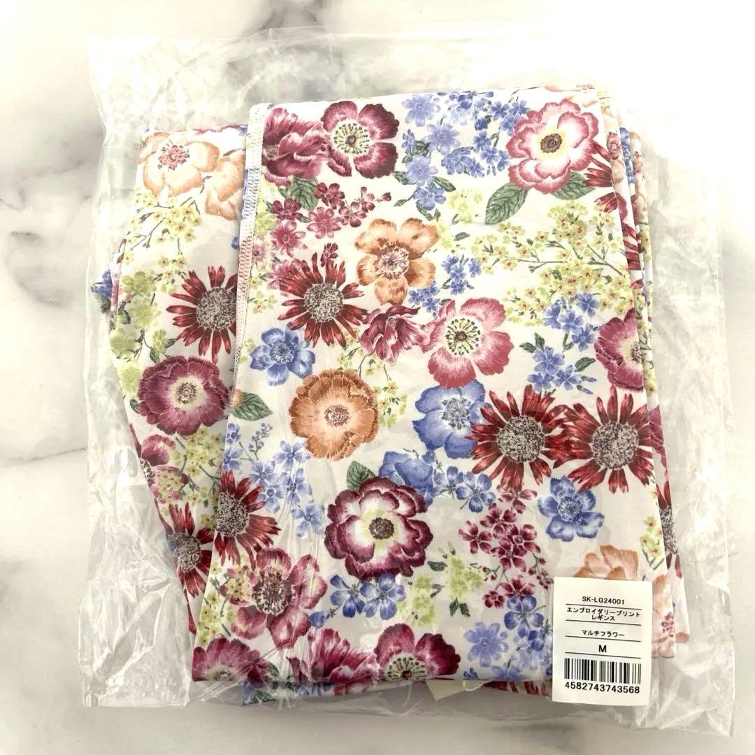 【未使用】SUKALA エンブロイダリープリントレギンス　Mサイズ