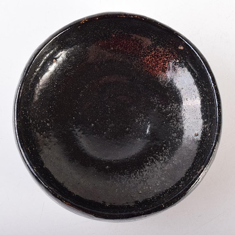 茶道具　楽吉左衛門　黒楽平茶碗　時代箱　V　R7636