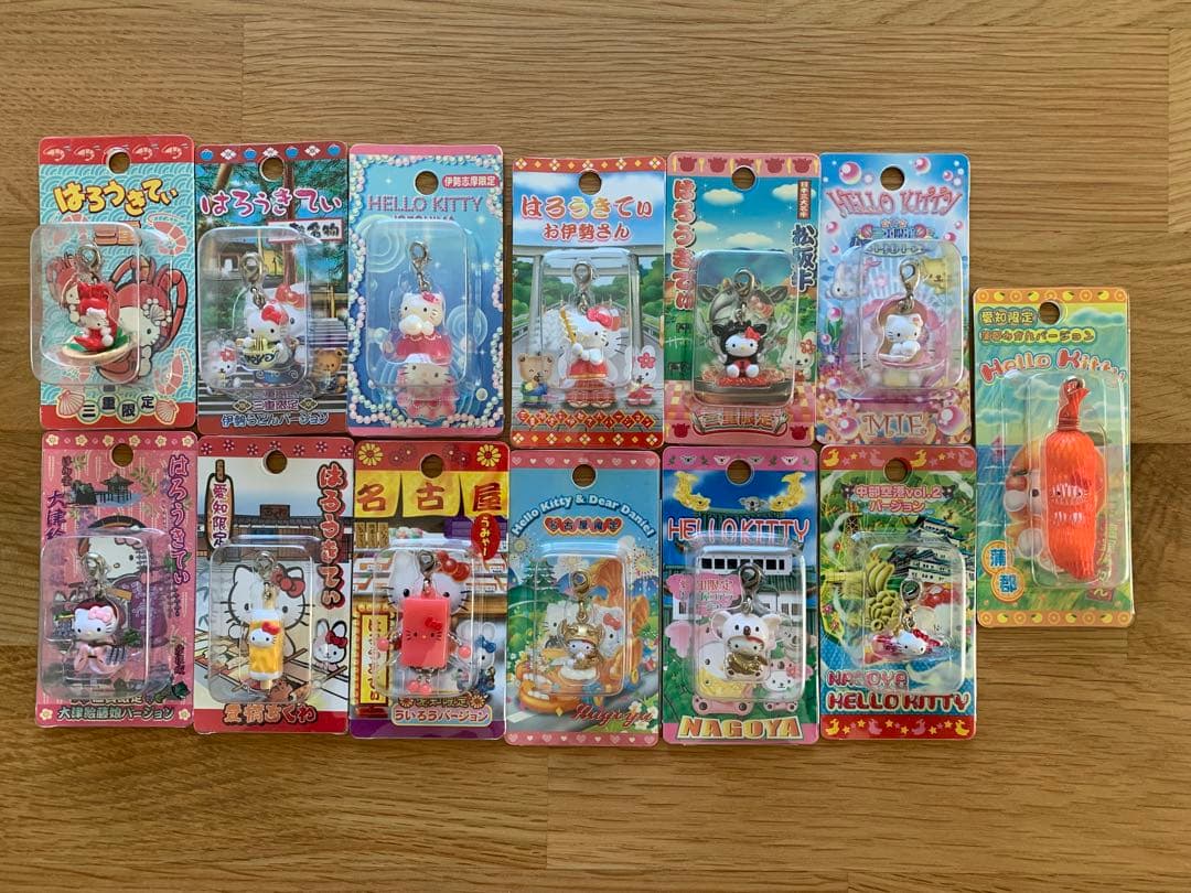 【愛知・三重・滋賀】ご当地キティ ファスナーマスコット 13個セット