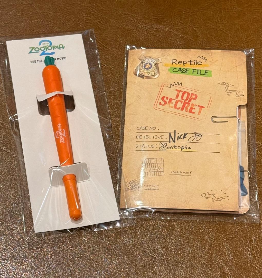 ズートピア　韓国　映画館限定　特典　ファイル＋にんじんペン