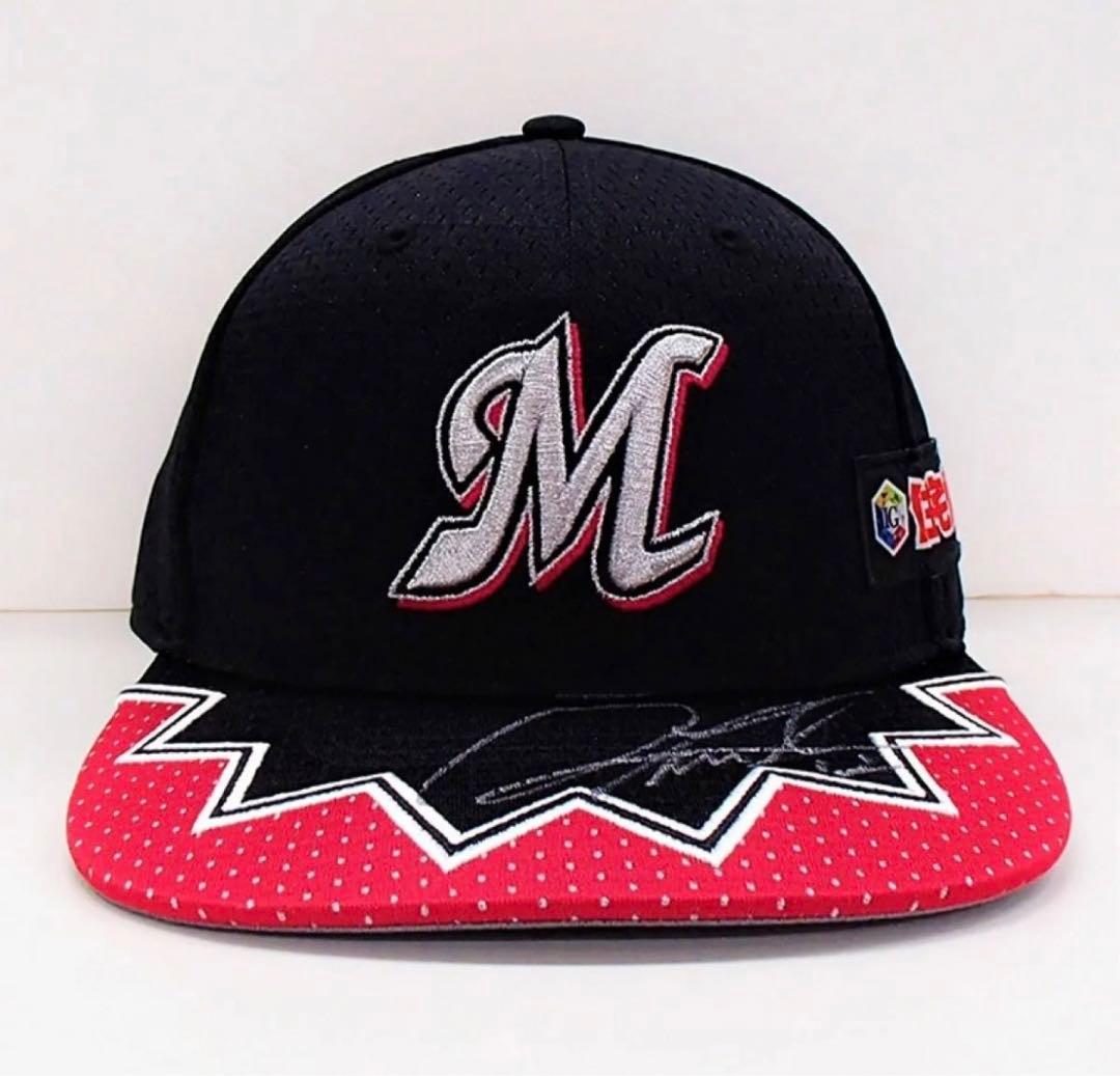 千葉ロッテ復刻2005誠ユニフォーム キャップ #12 石川歩 直筆サイン入