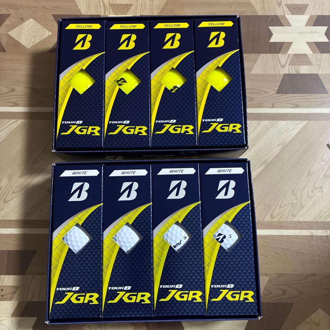 ブリヂストン TOUR B JGR ボール 2025モデル 白と黄色2ダース