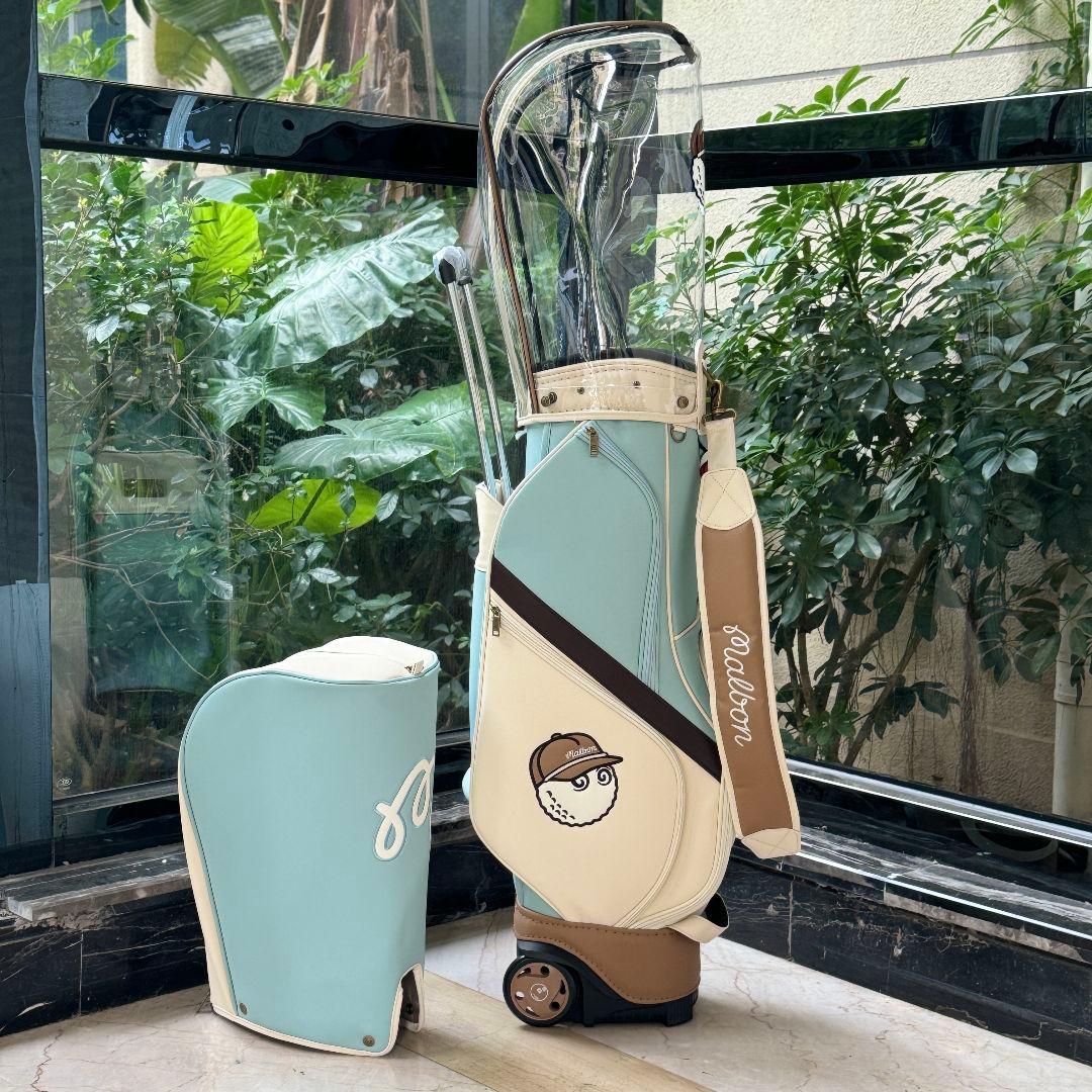 即発送現品限★マルボンゴルフキャディバッグ水色