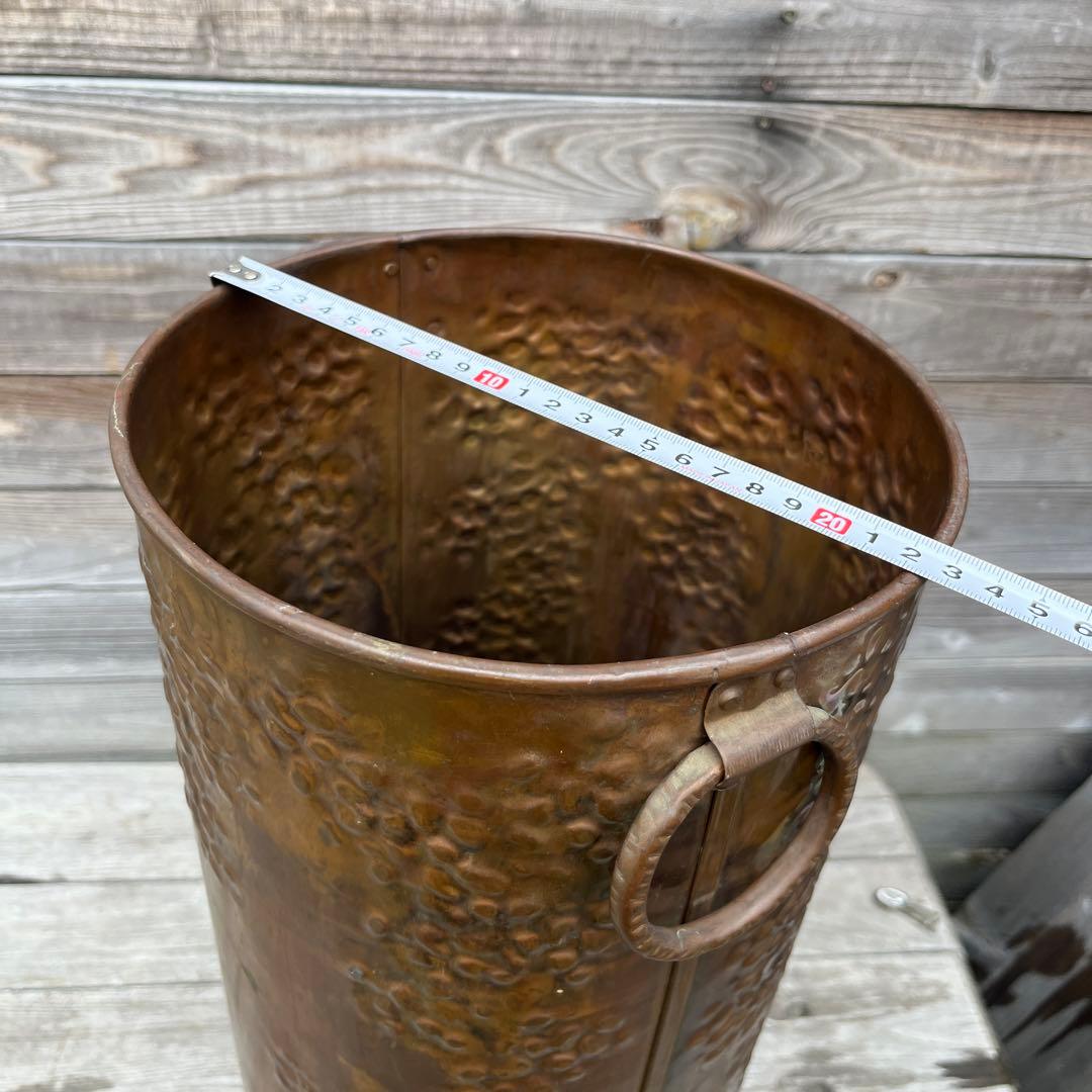 ヴィンテージ銅製　傘立て