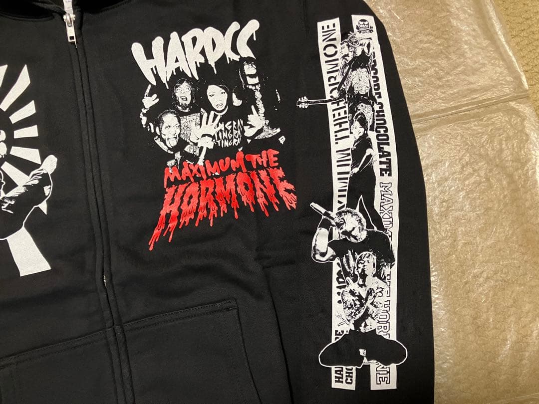 マキシマム ザ ホルモン ハードコアチョコレート ヘドバン大虐殺 パーカー L
