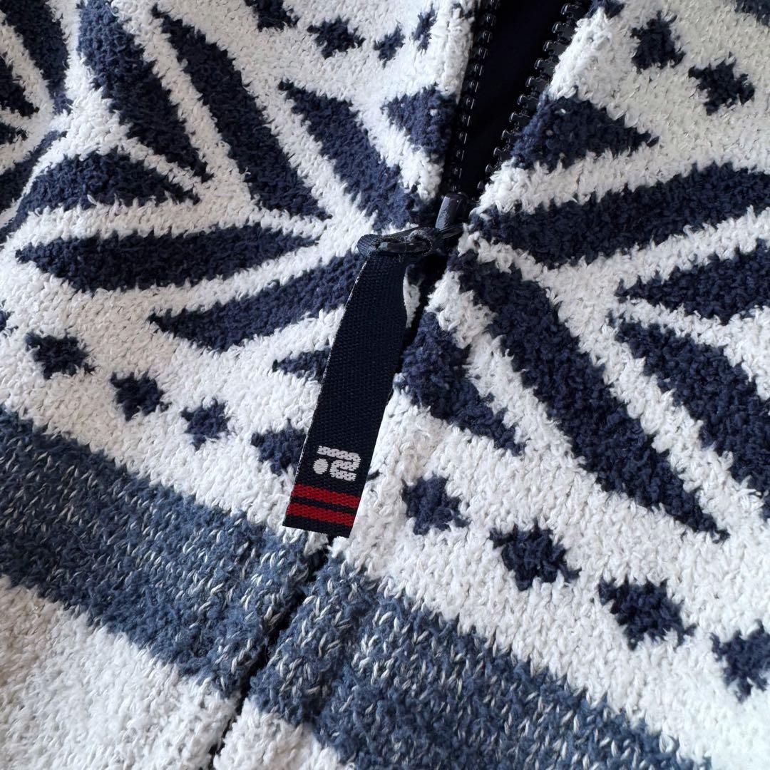 ロサーセン 中綿ニットコンビジャケット ブルゾン 総柄 ストレッチ M