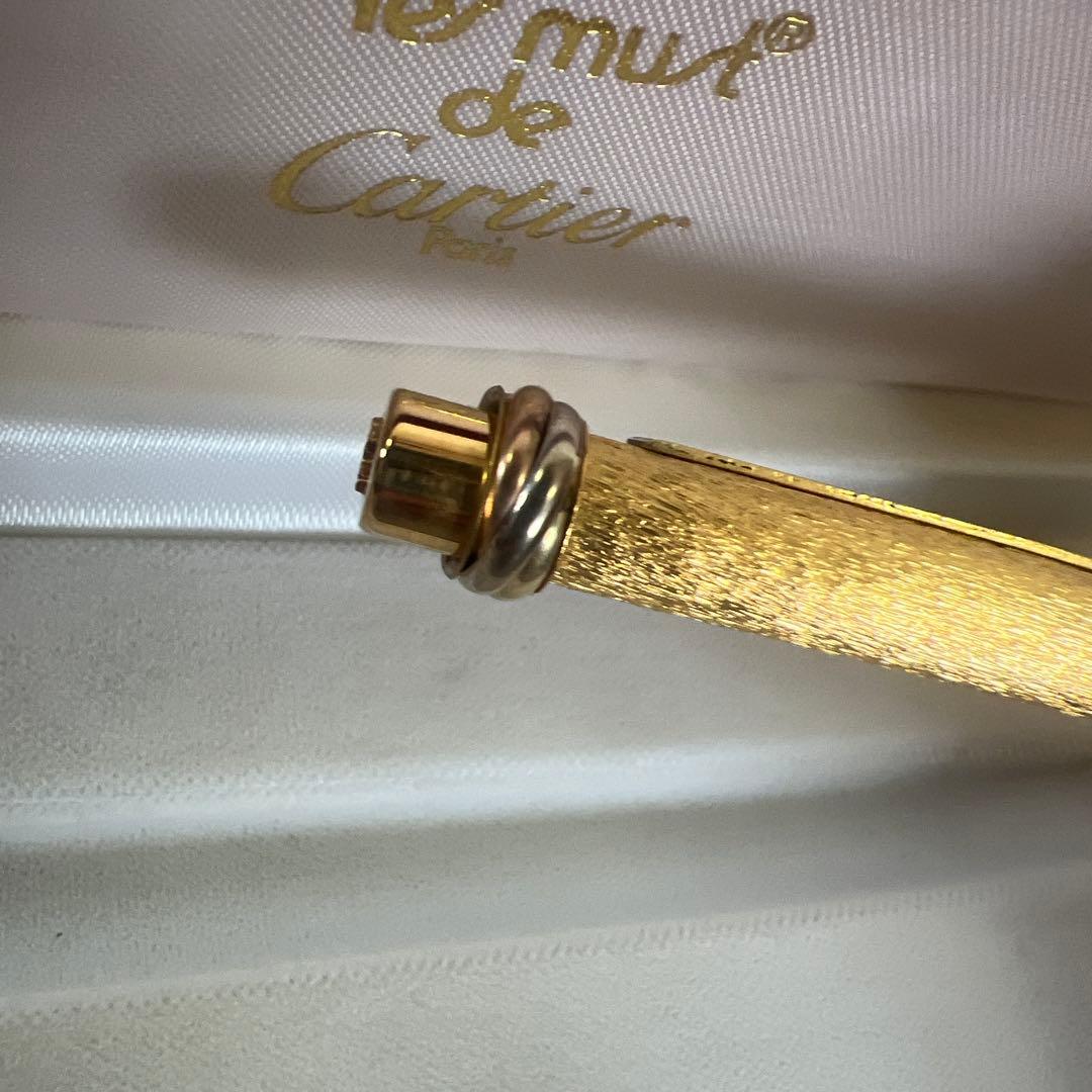 カルティエ トリニティ ボールペン ヴィンテージ ゴールド ストライプ