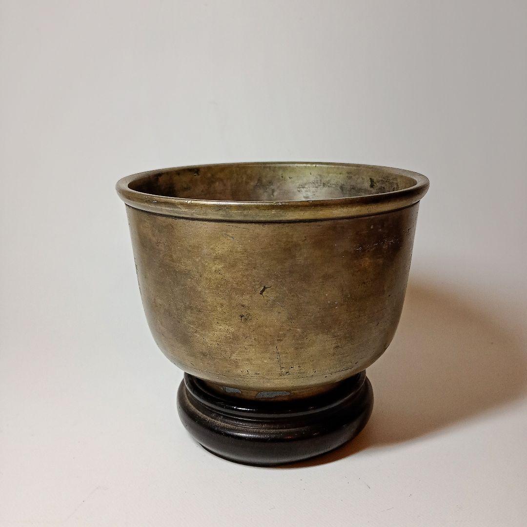 唐物 　砂張　 張廣徳製 　筆洗　 【古玩　中国　建水 煎茶 茶道具 茶こぼし】