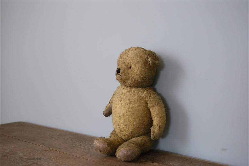 英国アンティークテディベア/くまのぬいぐる/熊オブジェ/ブラウン茶色85-109