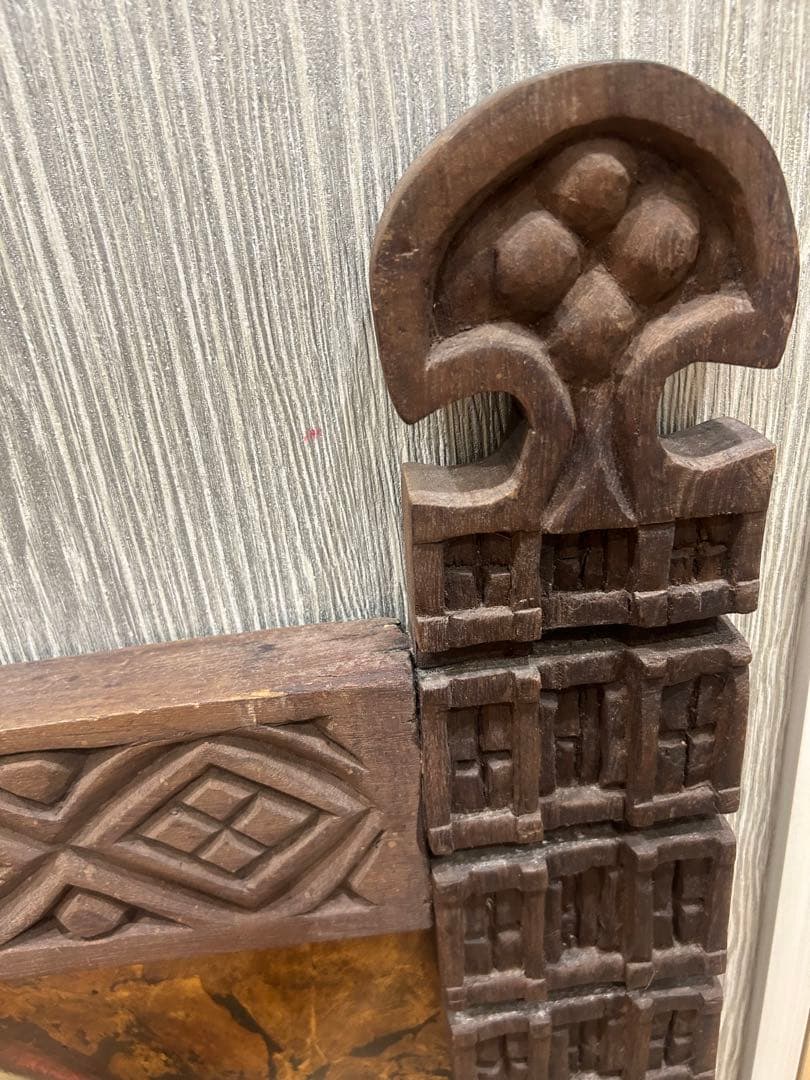 アフリカ油絵　アクスム高級額装　エチオピア画家