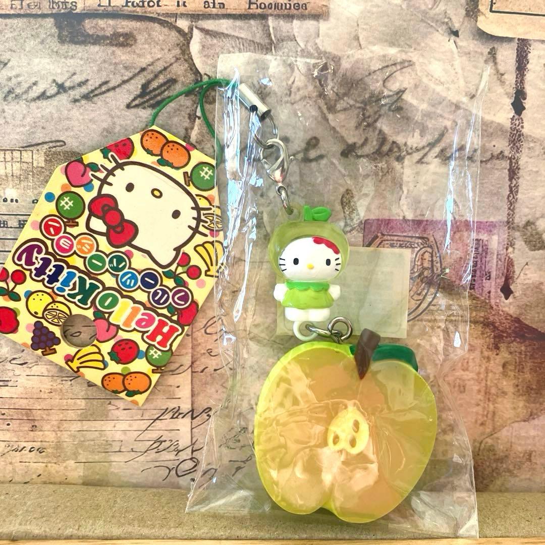 キティ ストラップ フルーツバージョン りんご アップル 根付け ♡ 激レア