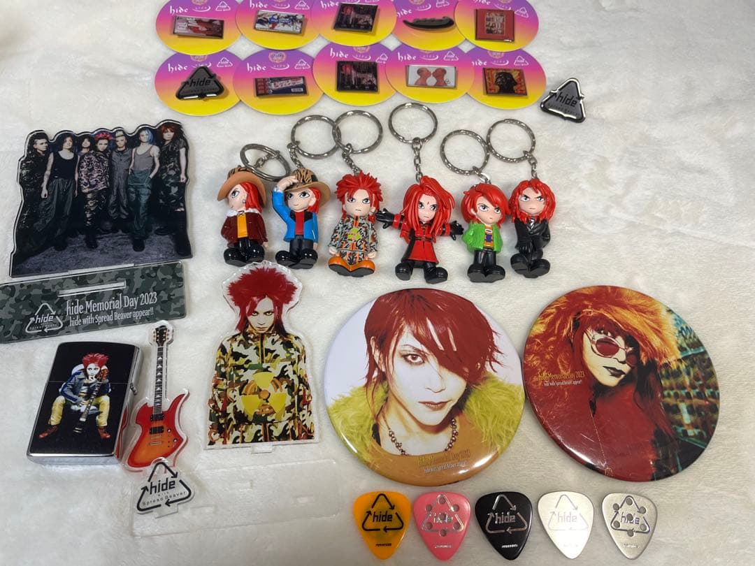 hide　グッズ　当時品　缶バッジ　アクリルスタンド