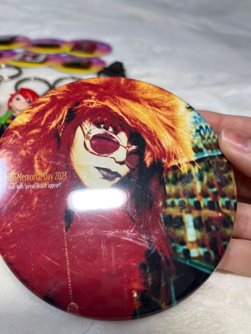 hide　グッズ　当時品　缶バッジ　アクリルスタンド