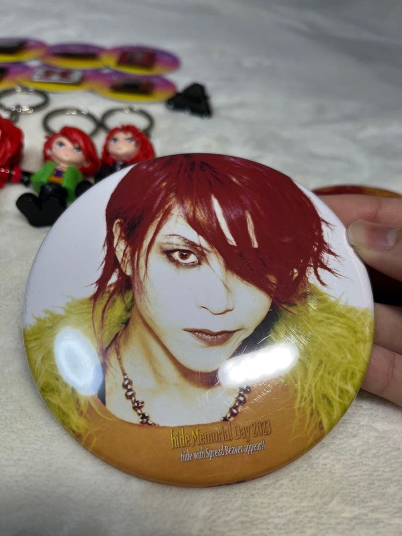 hide　グッズ　当時品　缶バッジ　アクリルスタンド