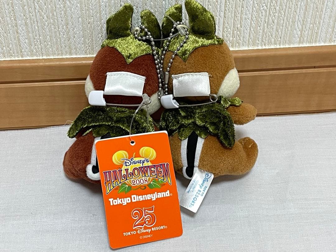 【未使用】ディズニーランド チップとデール ぬいぐるみ ハロウィン限定 タグ付き
