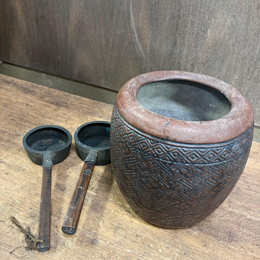 E4 火鉢 ひばち 古民具 古道具 骨董 骨董品 アンティーク ヴィンテージ