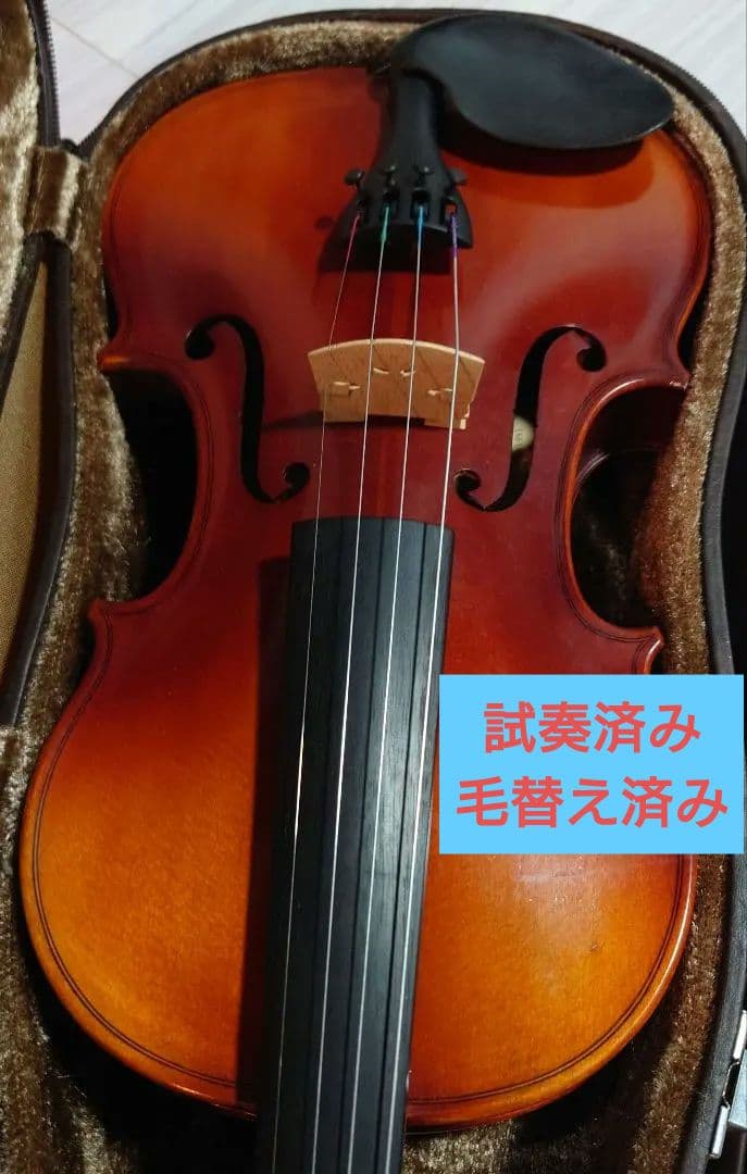 高級 バイオリン 鈴木 No.280 4/4 証明ラベル有、弓ケース付 定価7万