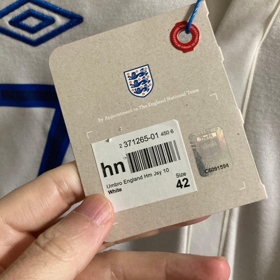 新品！タグ付き！イングランド代表　2010年　ベッカム　ホーム　ユニフォーム