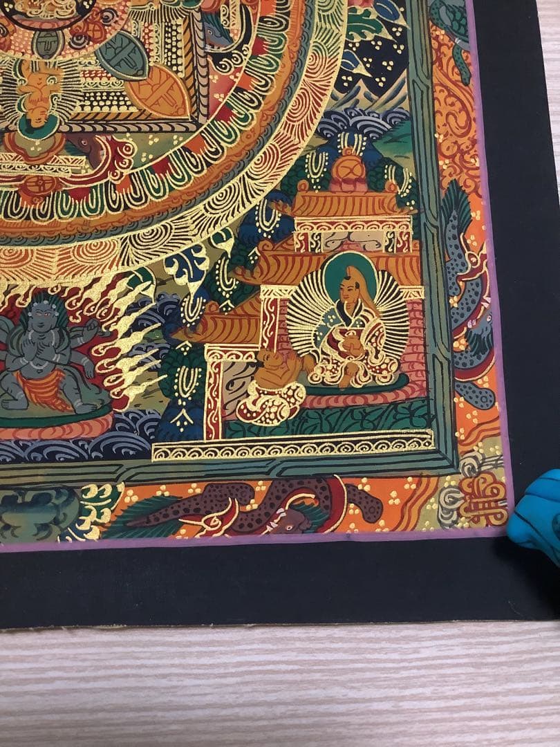 《 チベット密教　新品　1点物 》 手描き　曼荼羅　仏陀　釈迦　仏画　仏教　d3