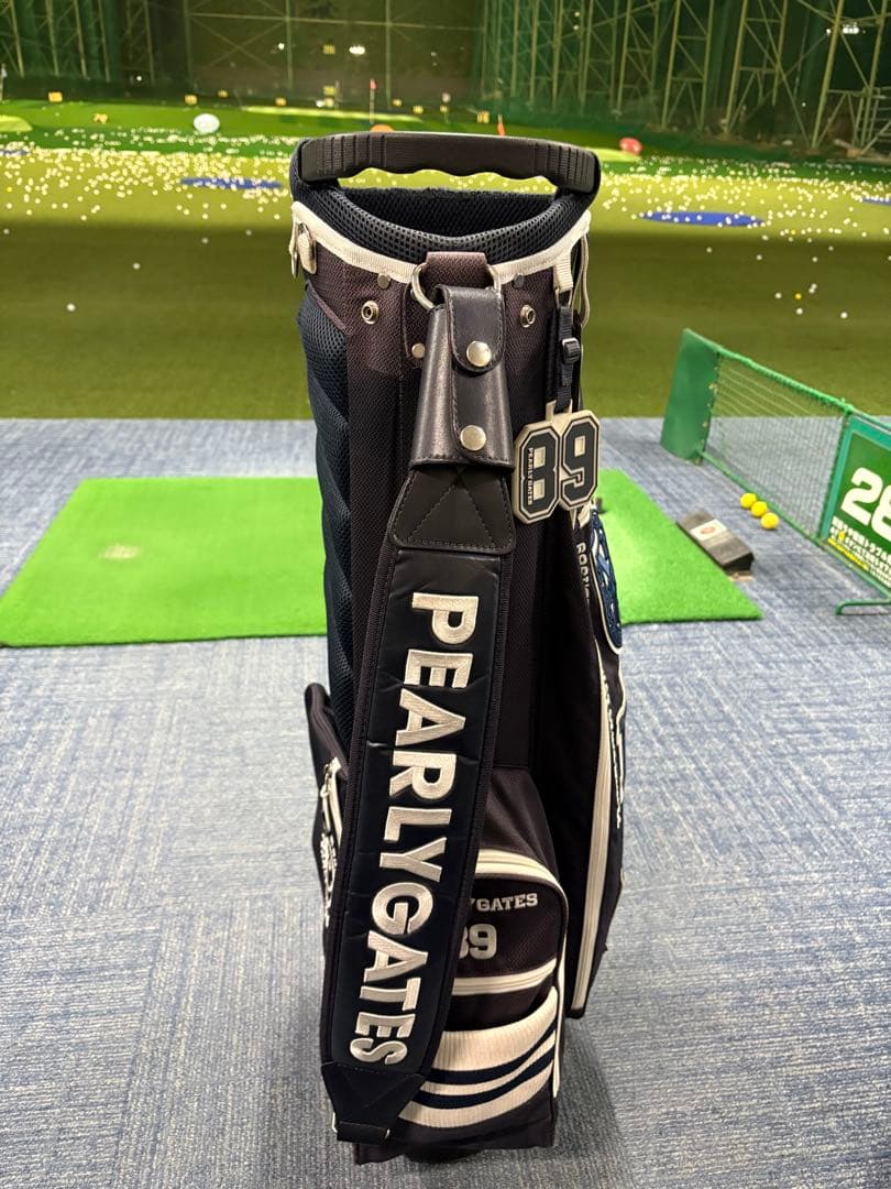 中古美品❗️PEARLY GATES ゴルフバッグ 89モデル ネイビー/ホワイト