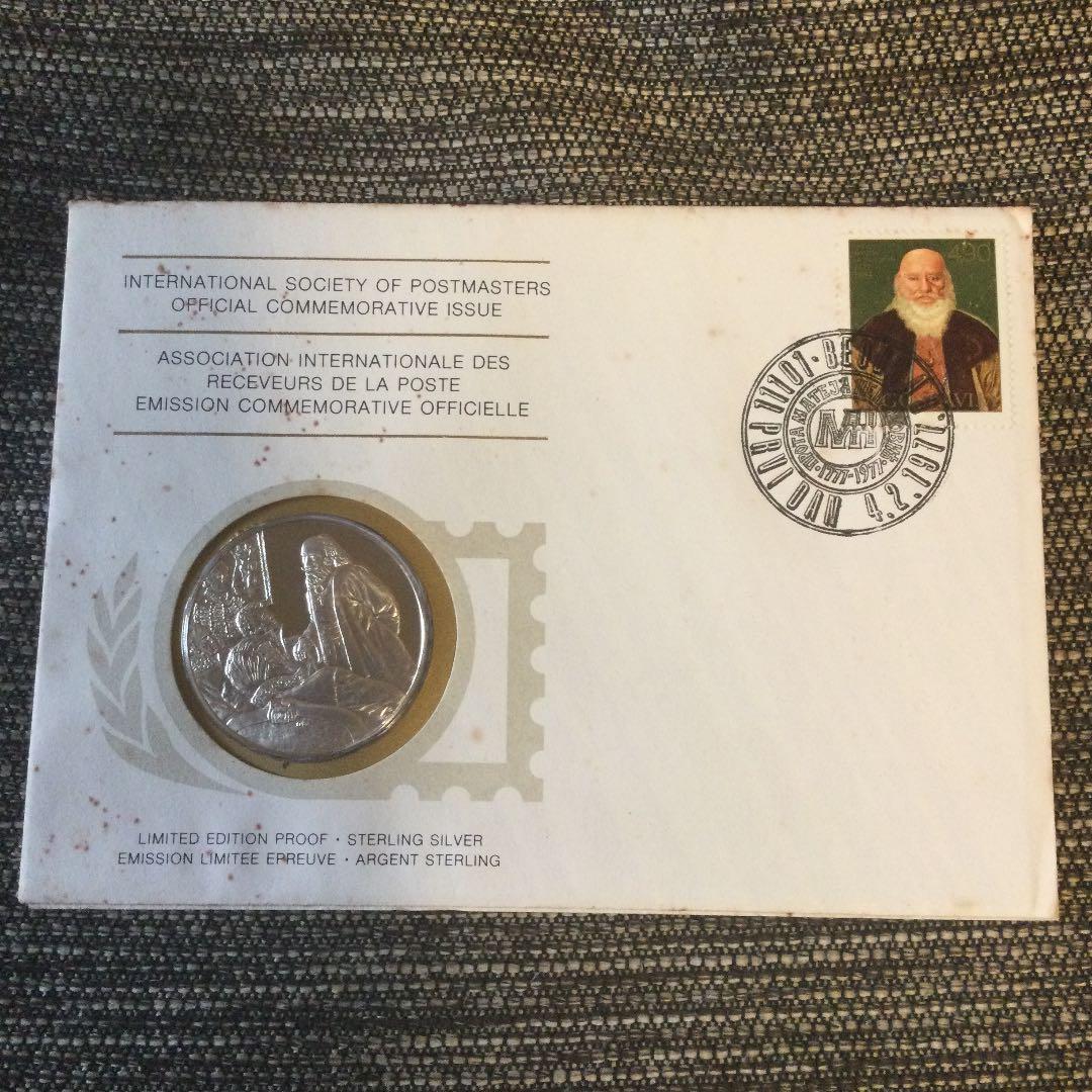 アムステルダム設立700周年記念封筒と銀プルーフメダルセット