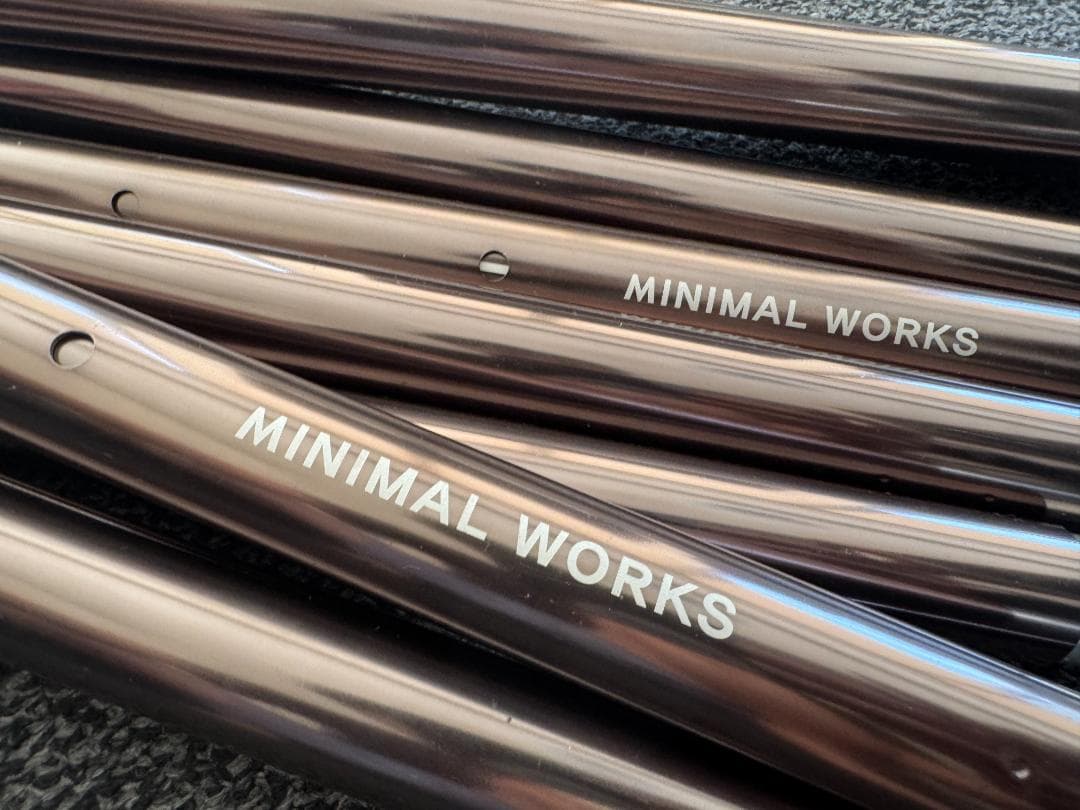 ミニマルワークス タープポール2本 + asobito ポールケースセット