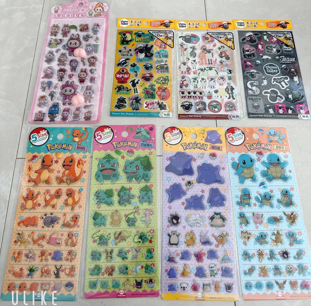 キャラクターシールセット　サンリオ　ドラえもん　たまごっち　らぶぶ　ポケモン
