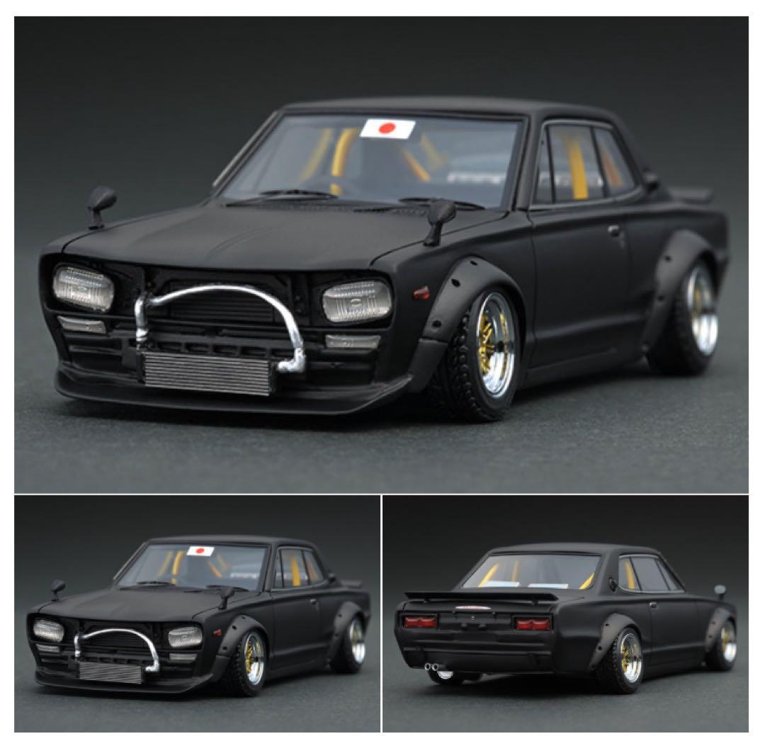 イグニッションモデル　1/43 LBWK ハコスカ マットブラック